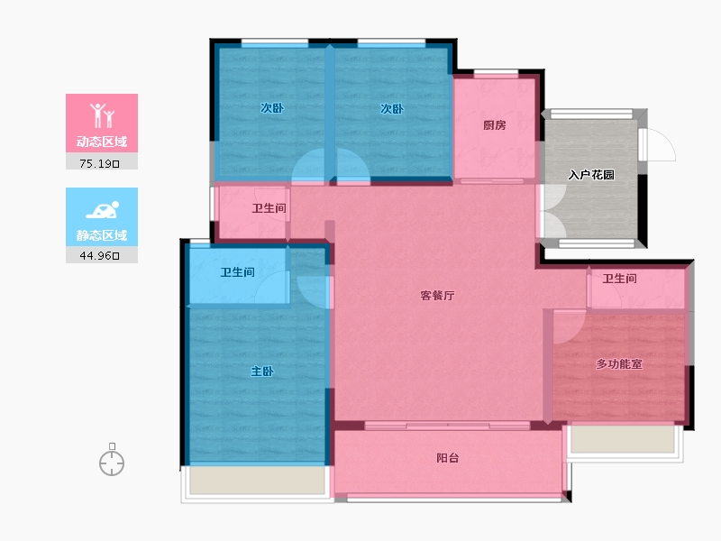 河南省-鹤壁市-东润如园二期-116.38-户型库-动静分区