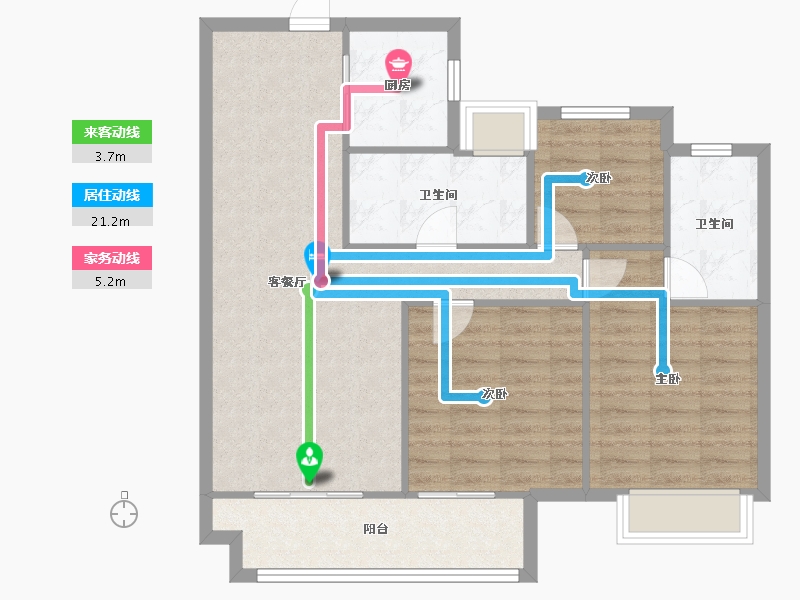 江苏省-镇江市-珑悦府-91.20-户型库-动静线