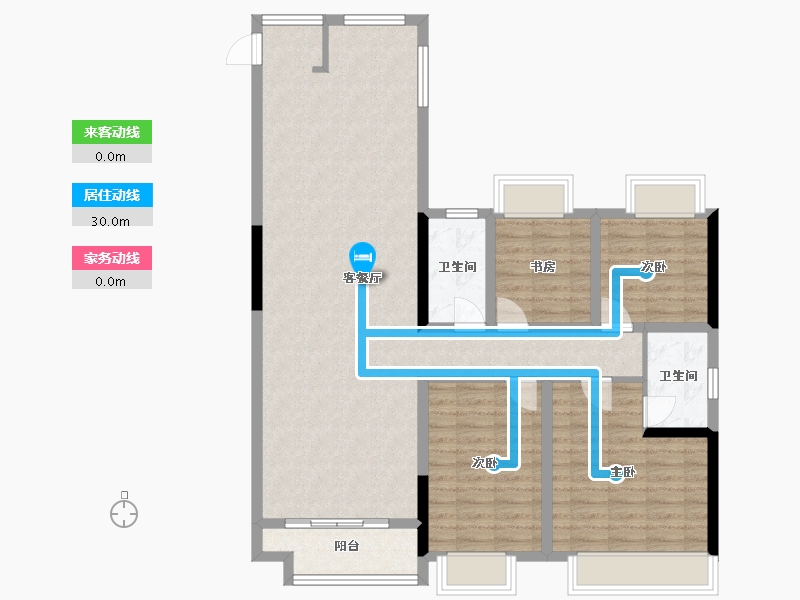 贵州省-黔南布依族苗族自治州-广顺顺城新天地-108.64-户型库-动静线