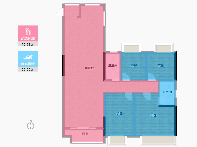 贵州省-黔南布依族苗族自治州-广顺顺城新天地-108.64-户型库-动静分区