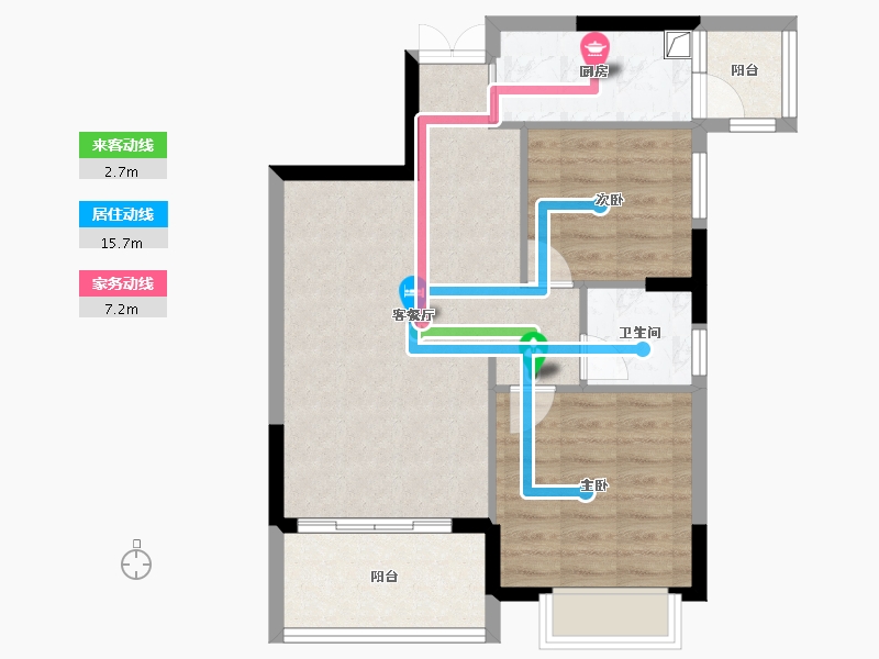 广西壮族自治区-柳州市-大唐悦府-64.45-户型库-动静线