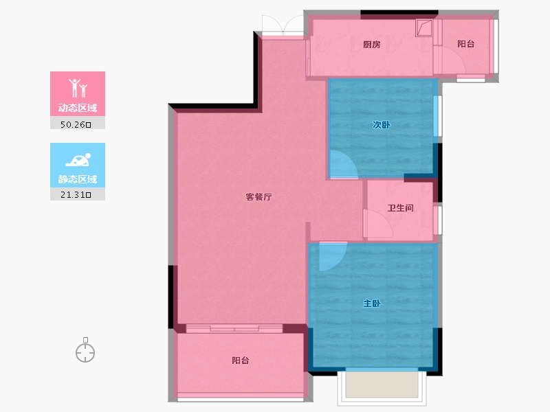 广西壮族自治区-柳州市-大唐悦府-64.45-户型库-动静分区