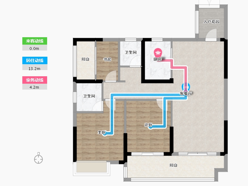 广东省-韶关市-竹林华府-96.38-户型库-动静线