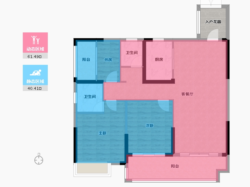 广东省-韶关市-竹林华府-96.38-户型库-动静分区