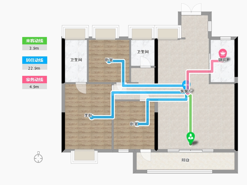 湖北省-武汉市-国铁城投国樾滨江-114.04-户型库-动静线