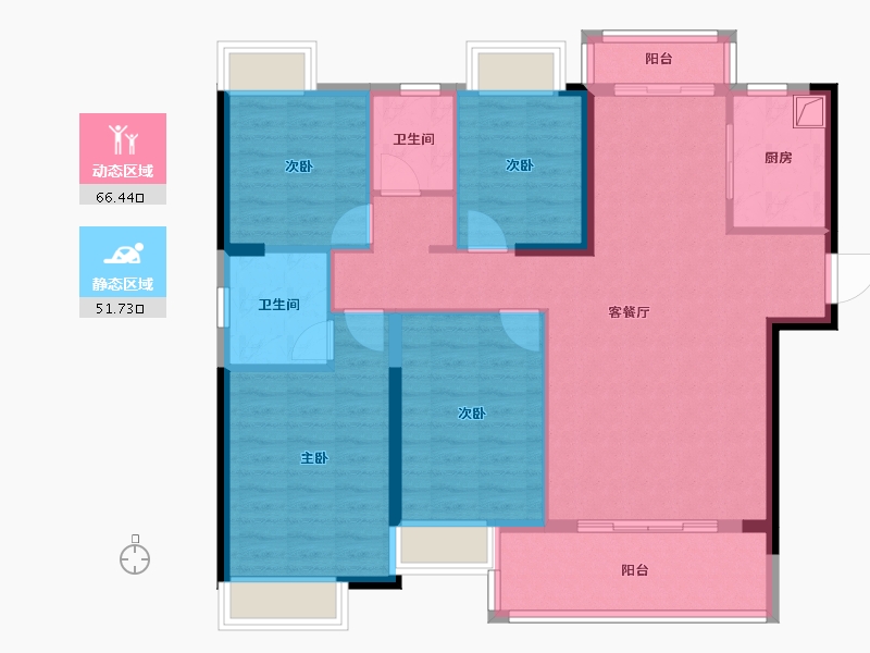 福建省-漳州市-励欧南湖一号-106.40-户型库-动静分区