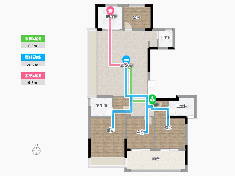 浙江省-湖州市-星悦里-114.20-户型库-动静线