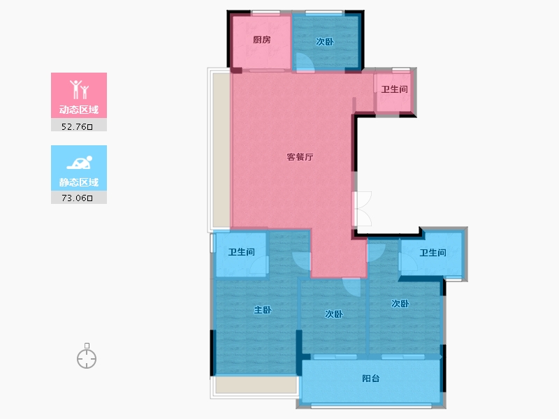 浙江省-湖州市-星悦里-114.20-户型库-动静分区