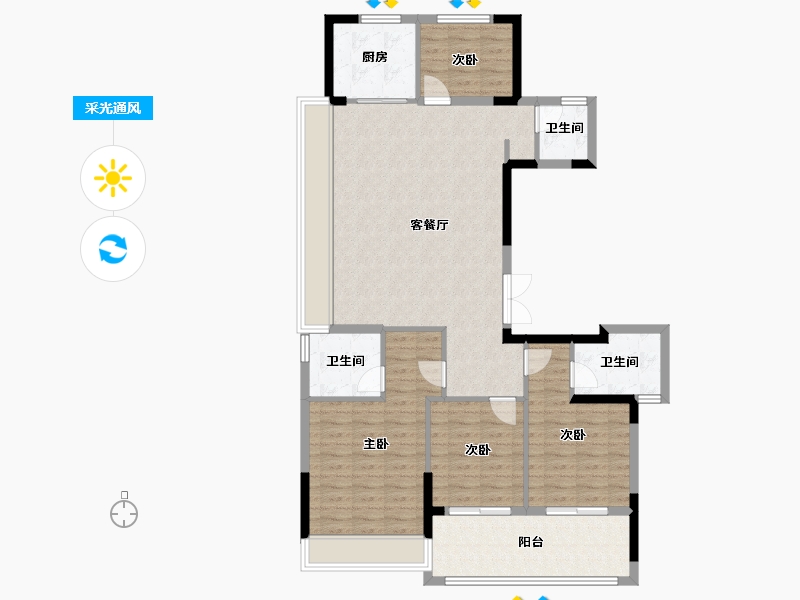 浙江省-湖州市-星悦里-114.20-户型库-采光通风