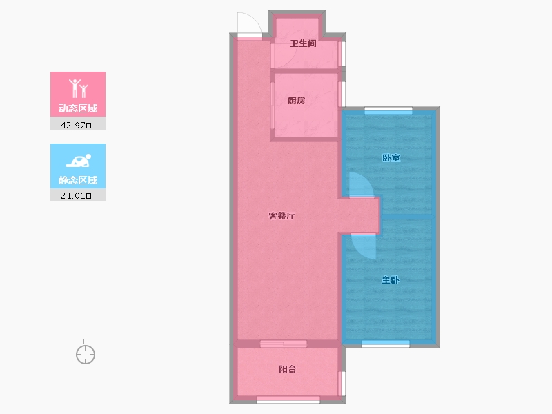 河南省-濮阳市-怡海紫宸院-56.83-户型库-动静分区