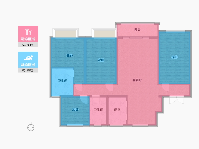 河北省-廊坊市-孔雀城樾府-134.40-户型库-动静分区