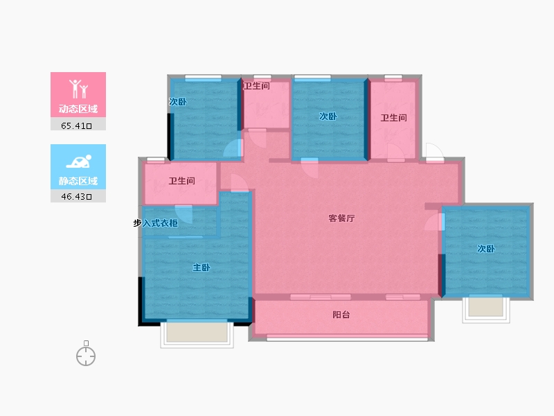 安徽省-安庆市-蓝城-100.00-户型库-动静分区