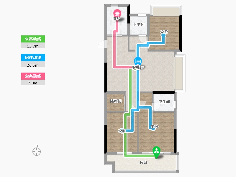 江苏省-淮安市-文锦城五期金陵府-96.01-户型库-动静线