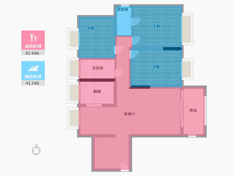 江西省-上饶市-中央公园-92.00-户型库-动静分区