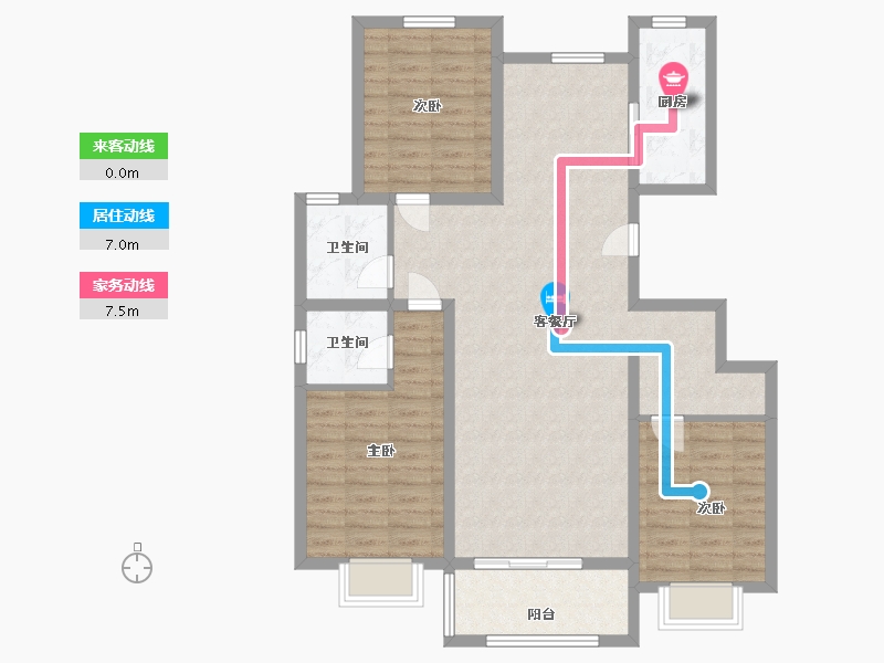 山东省-泰安市-杏岗书苑-104.00-户型库-动静线