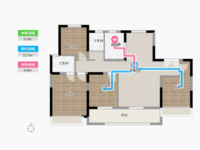 河南省-新乡市-通派昌建牧云台-114.40-户型库-动静线