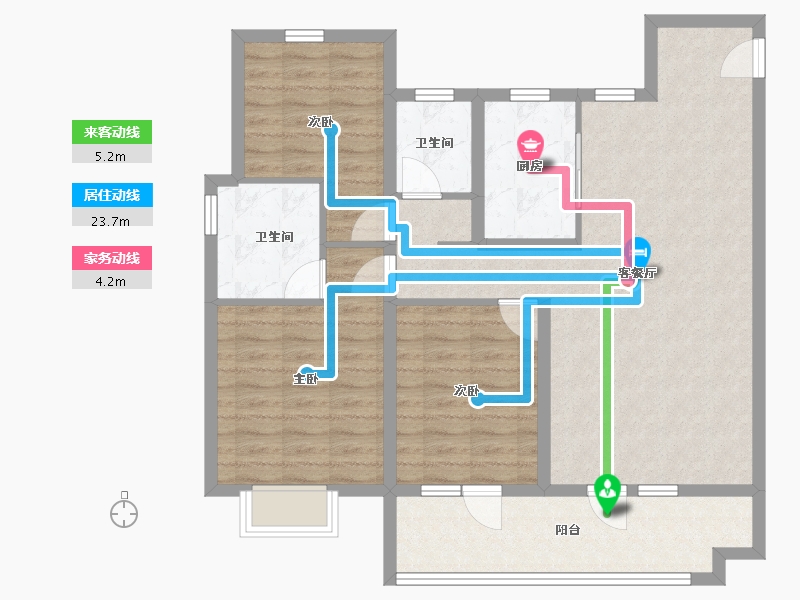 山东省-枣庄市-秀地文昌嘉苑·璟苑-98.40-户型库-动静线