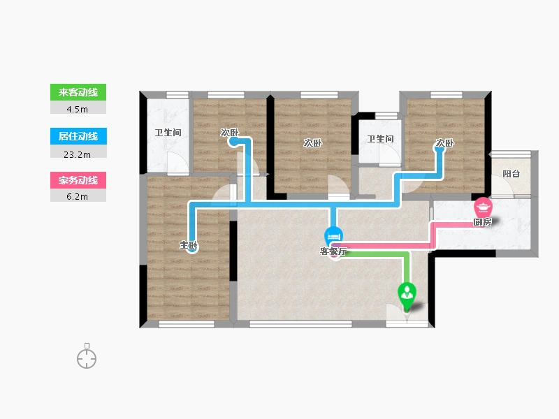 四川省-广安市-和喜·域峰（邻水）-88.11-户型库-动静线