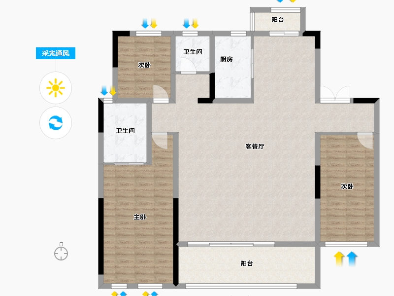 湖北省-恩施土家族苗族自治州-青云天序-148.82-户型库-采光通风