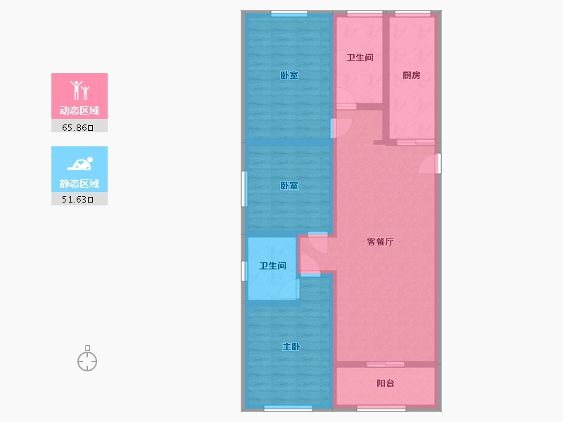 河北省-保定市-西大园新区-104.56-户型库-动静分区