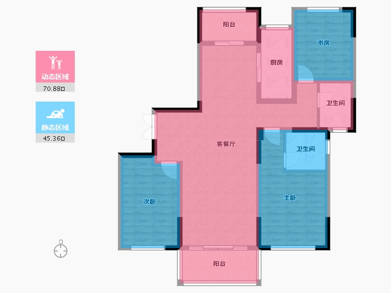 湖南省-常德市-曙光锦城-102.38-户型库-动静分区