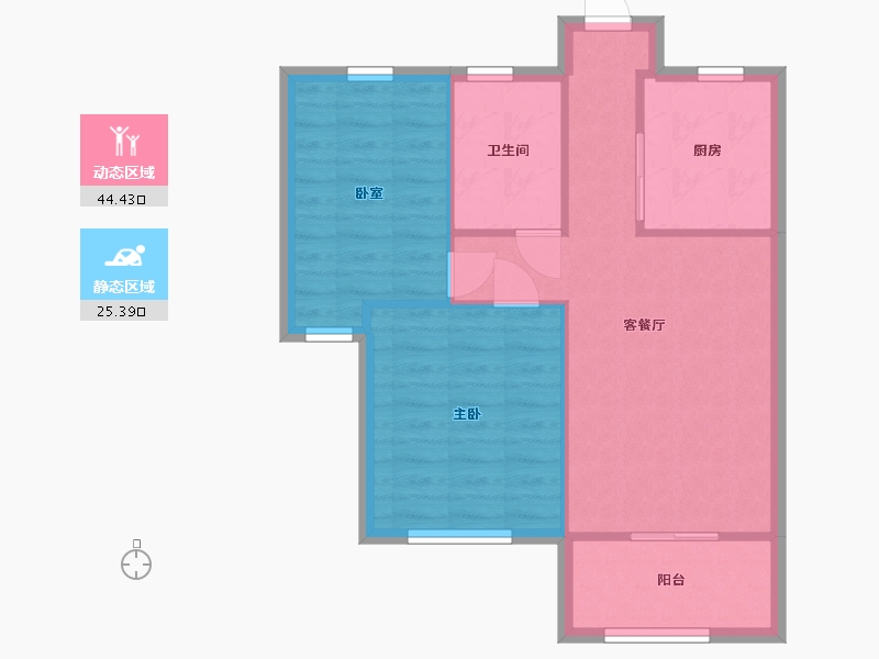 安徽省-合肥市-保利·东郡仪园-64.39-户型库-动静分区