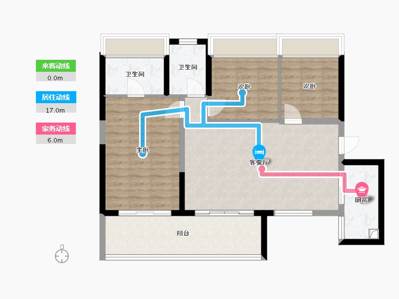 四川省-乐山市-碧桂园峨眉华府-92.00-户型库-动静线