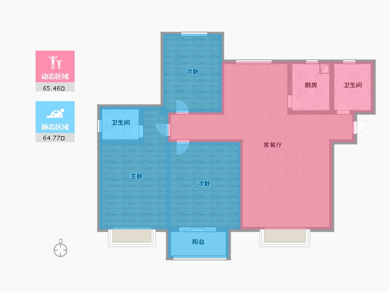 河北省-石家庄市-颐园-116.18-户型库-动静分区