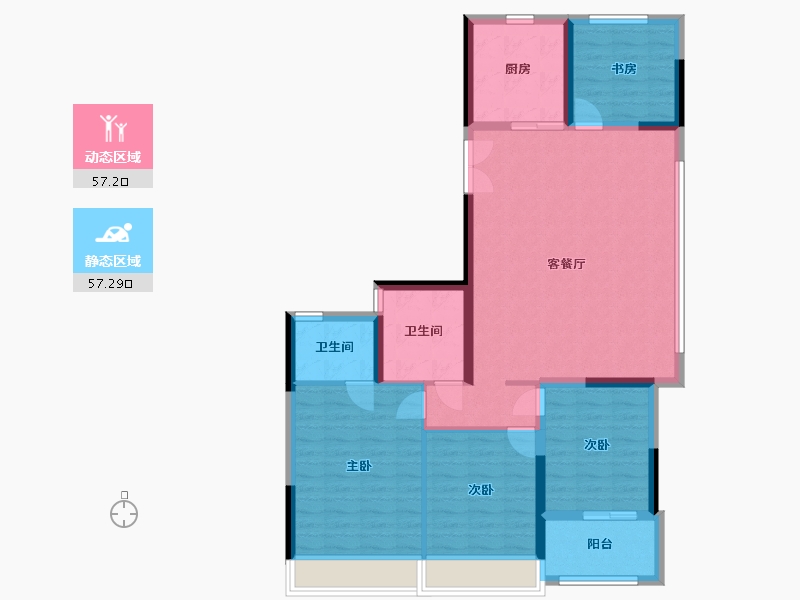 浙江省-温州市-滨江壹号-103.20-户型库-动静分区