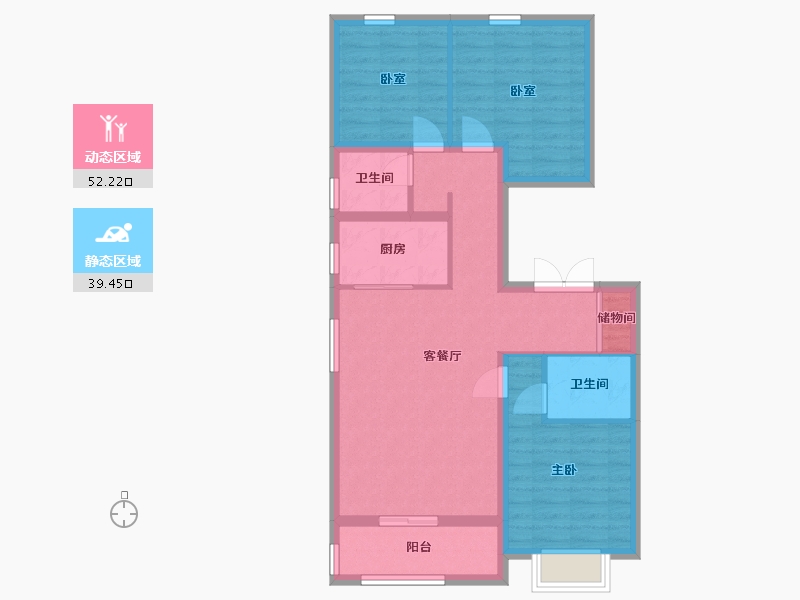 河北省-石家庄市-城发投·云澜悦府（华药北项目)-81.68-户型库-动静分区