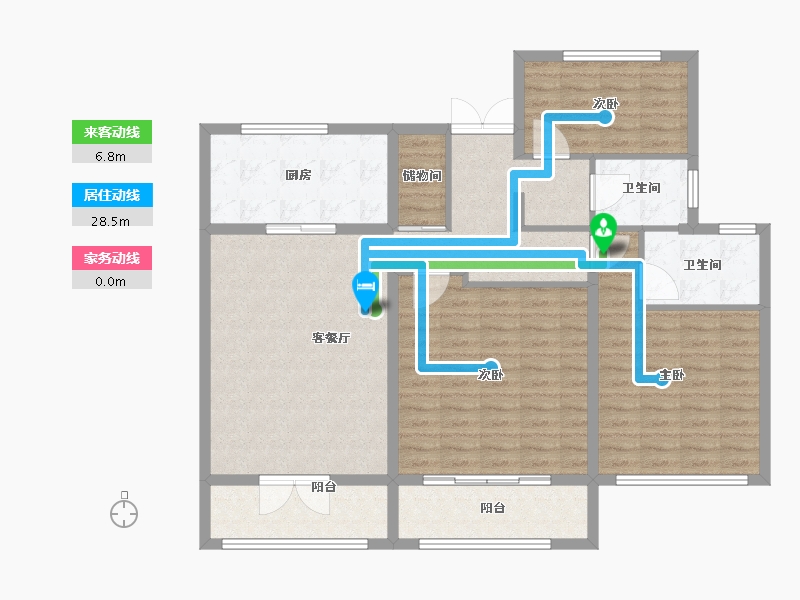 湖北省-黄冈市-黄州澳海府-118.00-户型库-动静线