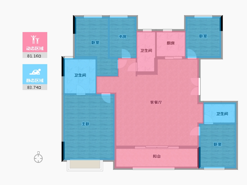 浙江省-杭州市-春曼雅庐-150.70-户型库-动静分区