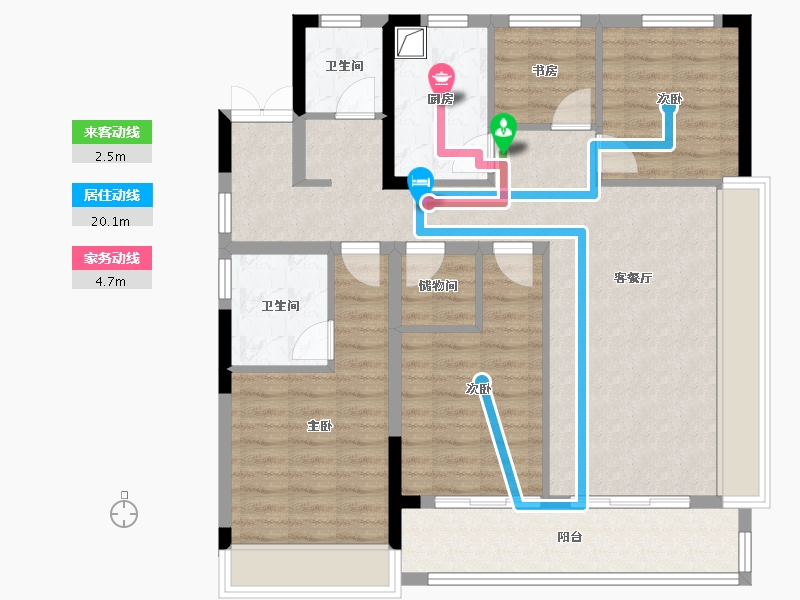 浙江省-绍兴市-振东颐居-97.02-户型库-动静线