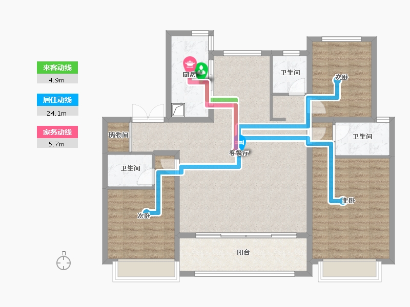 河北省-石家庄市-城发投·云澜悦府（华药北项目)-118.30-户型库-动静线