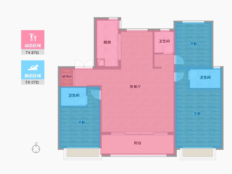 河北省-石家庄市-城发投·云澜悦府（华药北项目)-118.30-户型库-动静分区