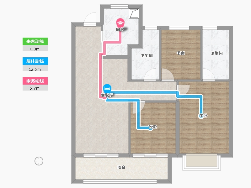 江苏省-徐州市-保利云上-86.41-户型库-动静线