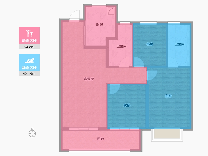 江苏省-徐州市-保利云上-86.41-户型库-动静分区