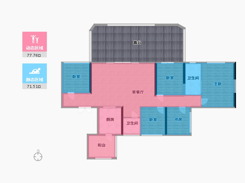 四川省-自贡市-星河云璟-134.00-户型库-动静分区