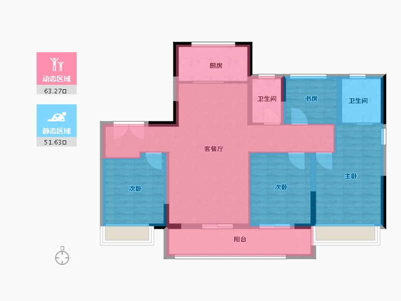 浙江省-温州市-和欣丽园-103.20-户型库-动静分区