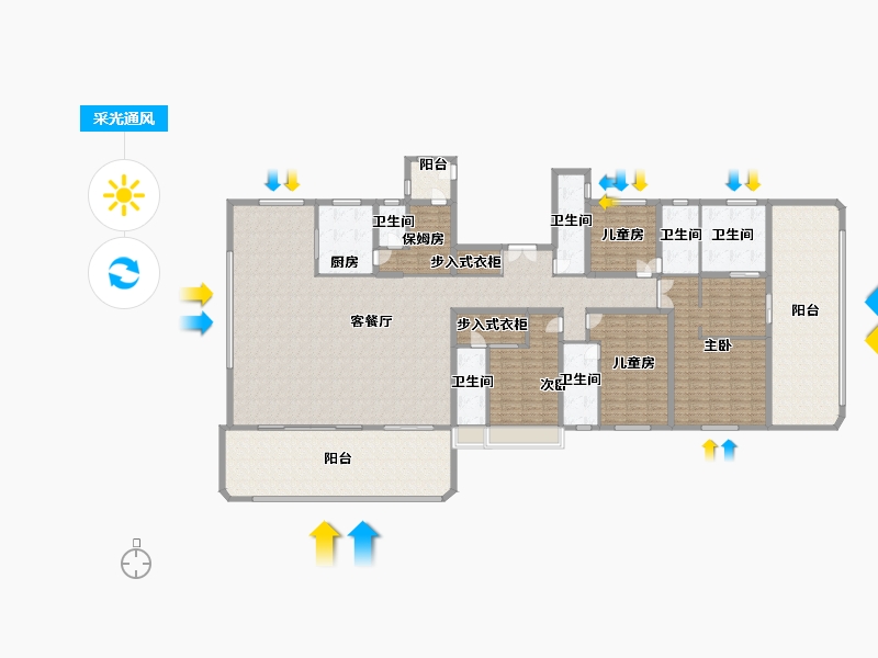 河南省-新乡市-新投·润华森林云墅-295.99-户型库-采光通风