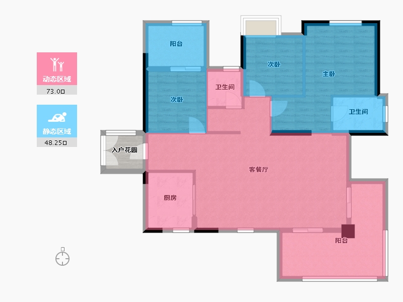 广东省-韶关市-竹林华府-113.31-户型库-动静分区