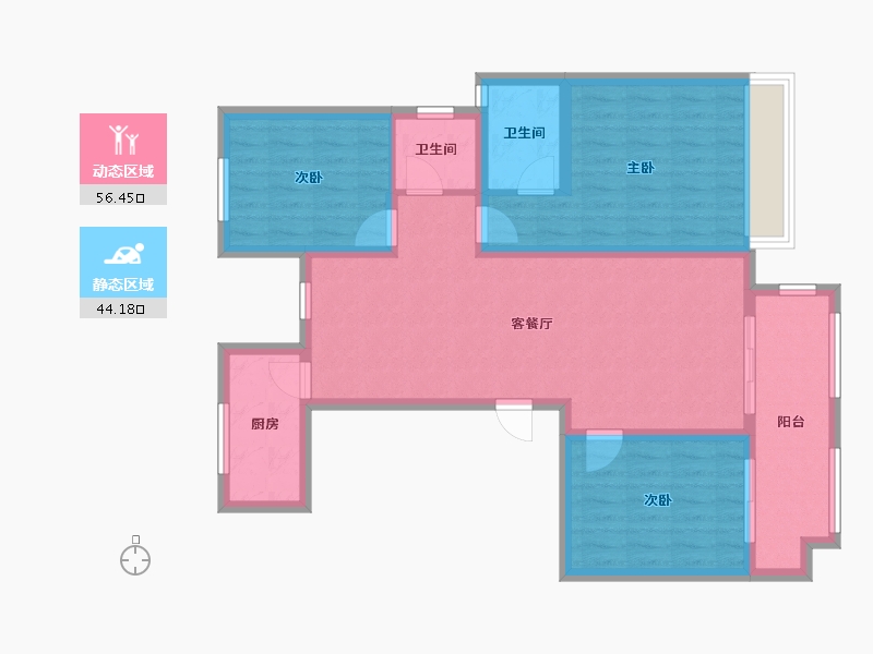 河南省-安阳市-景秀华府-106.00-户型库-动静分区