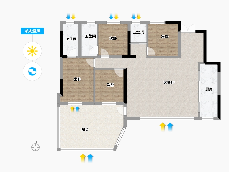 四川省-广安市-和喜·域峰(武胜)-108.00-户型库-采光通风