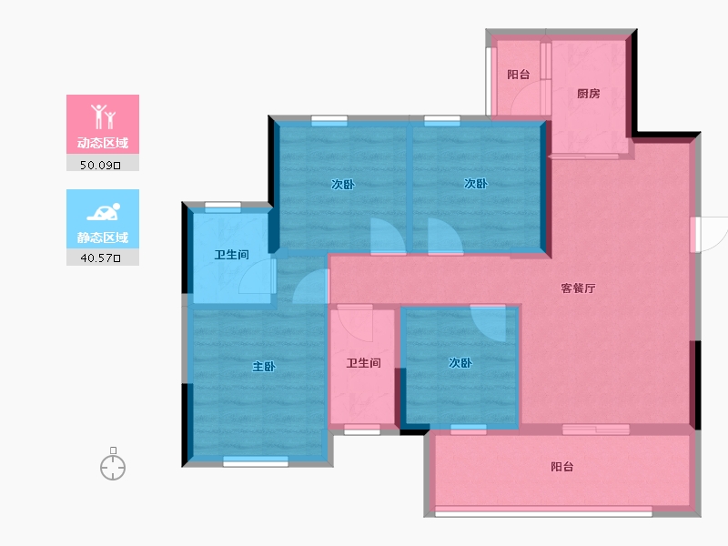 四川省-广安市-和喜·域峰（邻水）-80.34-户型库-动静分区