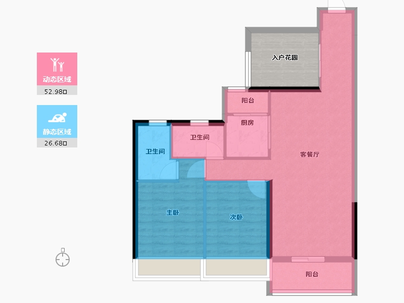 广东省-湛江市-阅海华府-78.97-户型库-动静分区