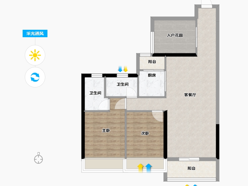 广东省-湛江市-阅海华府-78.97-户型库-采光通风