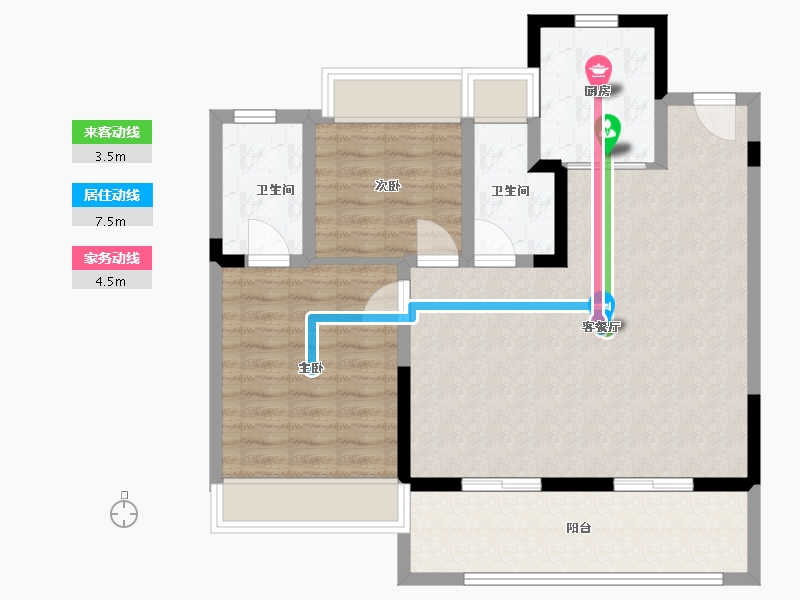 江苏省-淮安市-文锦城五期金陵府-87.20-户型库-动静线