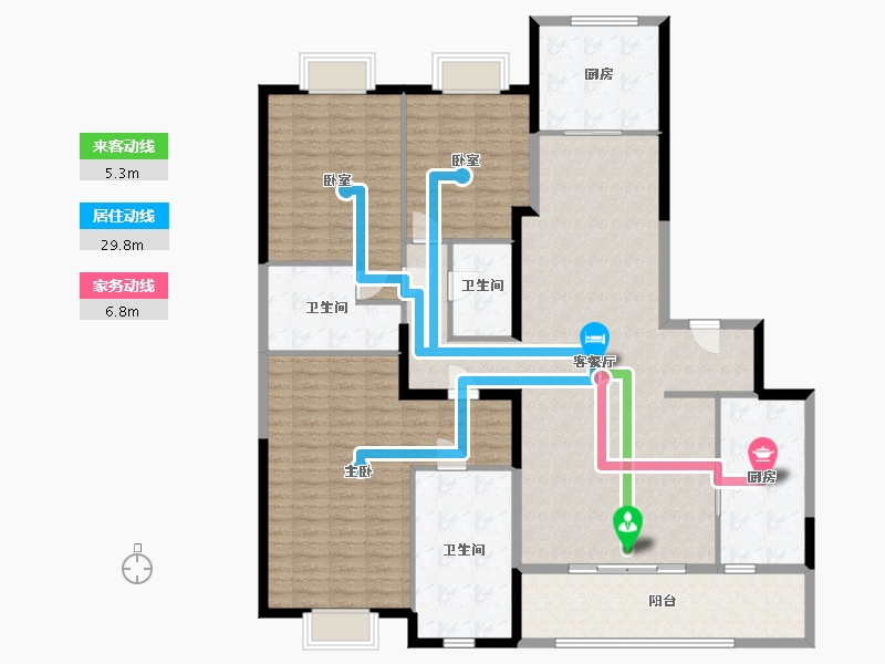 陕西省-西安市-高新诚园-167.97-户型库-动静线