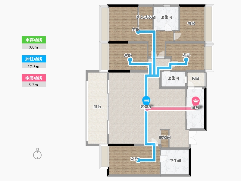 四川省-成都市-江安礼岸-197.32-户型库-动静线