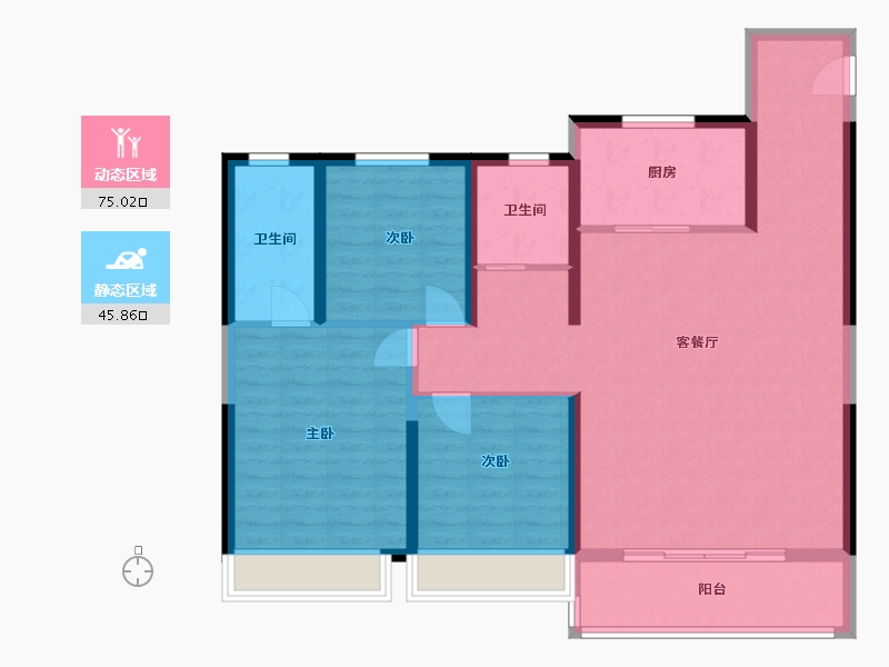 河南省-新乡市-通派昌建牧云台-109.10-户型库-动静分区